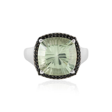 Grüner Amethyst-Silberring