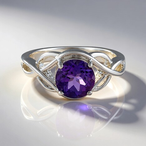 Anello in argento con Ametista Siberiana