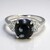Anello in argento con Ossidiana Fiocco di Neve