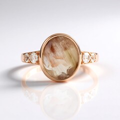 Anello in argento con Quarzo Rutilato Ramato