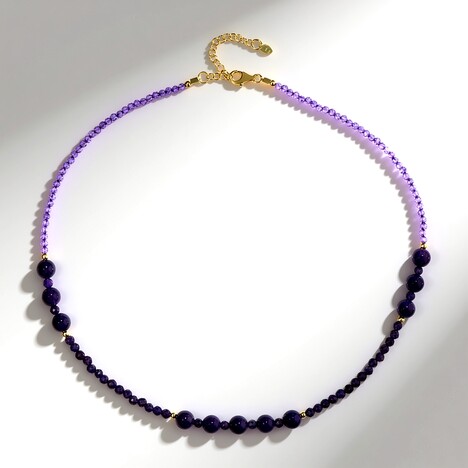 Collana in argento con Ametista Zambiana