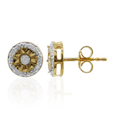 Zilveren oorbellen met PK (I) Diamanten