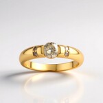 Anello in oro con Diamante Cioccolato I2 (SUHANA)