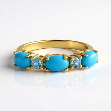 Anello in argento con Turchese Sleeping Beauty (Faszination Türkis)