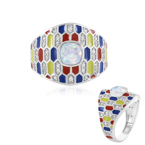 Welo-Opal-Silberring (SAELOCANA)
