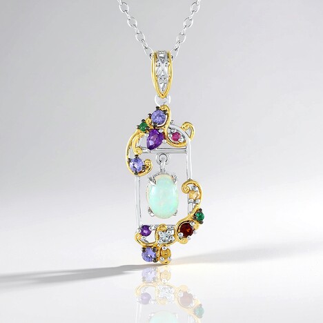 Collier en argent et Opale Welo (Gems en Vogue)