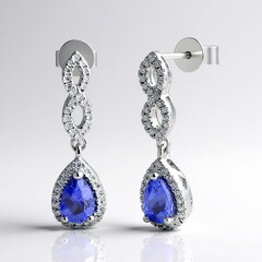 Orecchini in oro con Tanzanite AAA