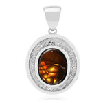 Fire Agate Silver Pendant