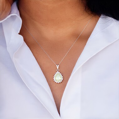 Pendentif en argent et Orthose