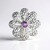 Pendentif en argent et Améthyste Rose de France (MONOSONO COLLECTION)