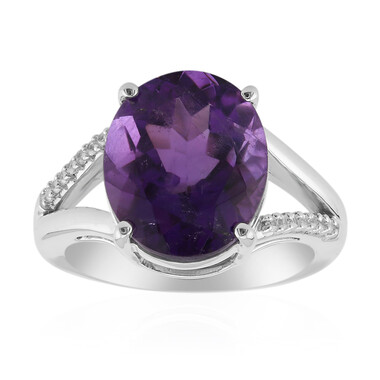 Bague en argent et Améthyste de Zambie (Pallanova)