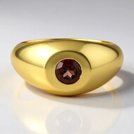 Anillo en plata con Zircón rosado