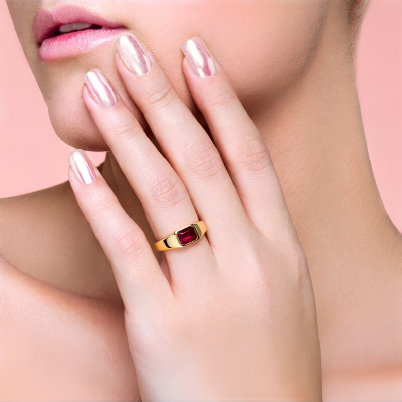 Anillo en plata con Rubí de Bemainty
