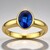 Anello in oro con Cianite del Nepal (CUSTODANA)