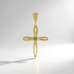 Ciondolo in argento con Diamante Champagne I3