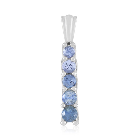 Zilveren hanger met een Blauwe Ceylon saffier