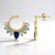 Boucles d'oreilles en argent et Quartz bleu