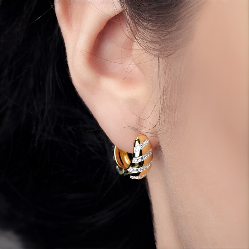 Pendientes en plata con Zircón