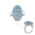 Schweizblauer Topas-Silberring (Dallas Prince Designs)