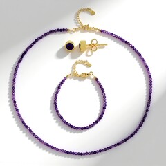 Parure in argento con Ametista Zambiana
