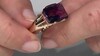 Gouden ring met een amethist