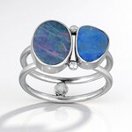 Anello in argento con Doppietto di Opale (MONOSONO COLLECTION)