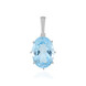 Pendentif en argent et Topaze bleu ciel