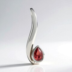 Ciondolo in argento con Tormalina Rosa Brasiliana (Pallanova)