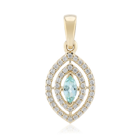 Gouden hanger met een Paraiba toermalijn