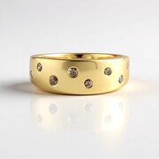 Anillo en plata con Diamante champán I2 (de Melo Essence)