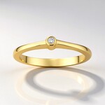 Anello in argento con Diamante SI1 (G) (Annette)