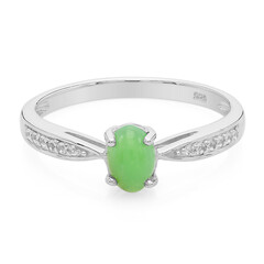 Anello in argento con Crisoprasio Imperiale