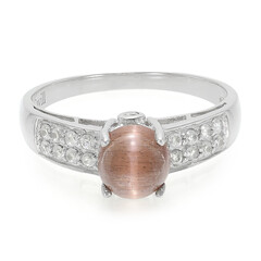 Bague en argent et Scapolite œil-de-chat