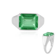 Zilveren ring met een smaragdgroene kwarts