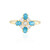 Neon Blue Apatite Silver Ring