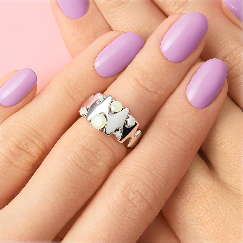 Bague en argent et Opale Welo (de Melo)