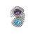 Bague en argent et Topaze bleu Suisse (Dallas Prince Designs)