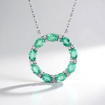 Collana in argento con Smeraldo Colombiano