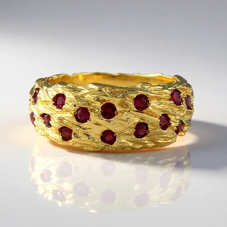 Anello in argento con Spinello Rosso