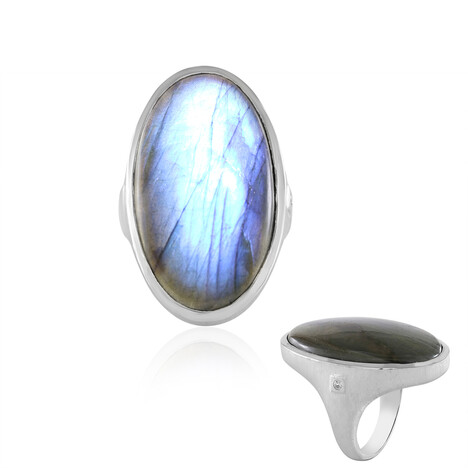 Labradorit-Silberring (MONOSONO COLLECTION)