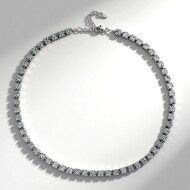 Collier en argent et Hématite argentée