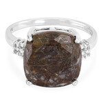 Dinosaurier-Quarz-Silberring