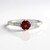 Anello in argento con Granato Mozambico