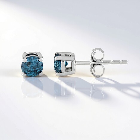 Orecchini in oro con Diamante Blu I2 (SUHANA)
