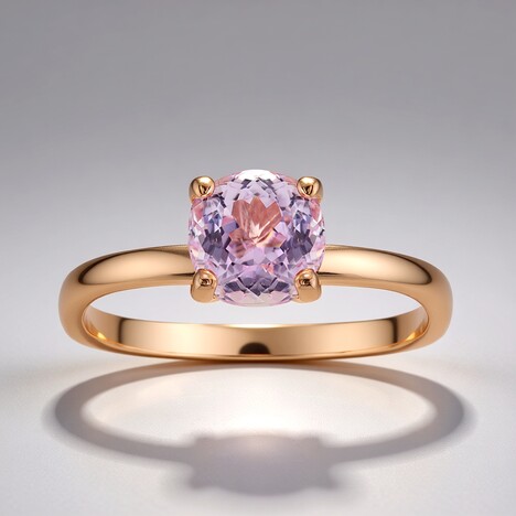 Anello in argento con Kunzite