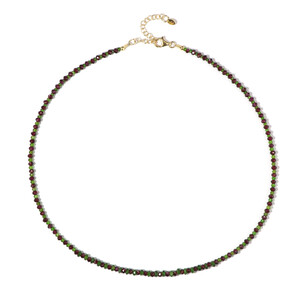 Collana in argento con Diopside Russo