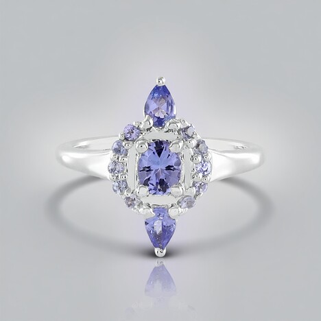 Anello in argento con Tanzanite