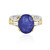 Zilveren ring met een tanzaniet (Gems en Vogue)