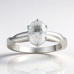 Anello in argento con Kunzite Bianca