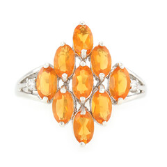 Bague en argent et Opale de Feu de Buriti